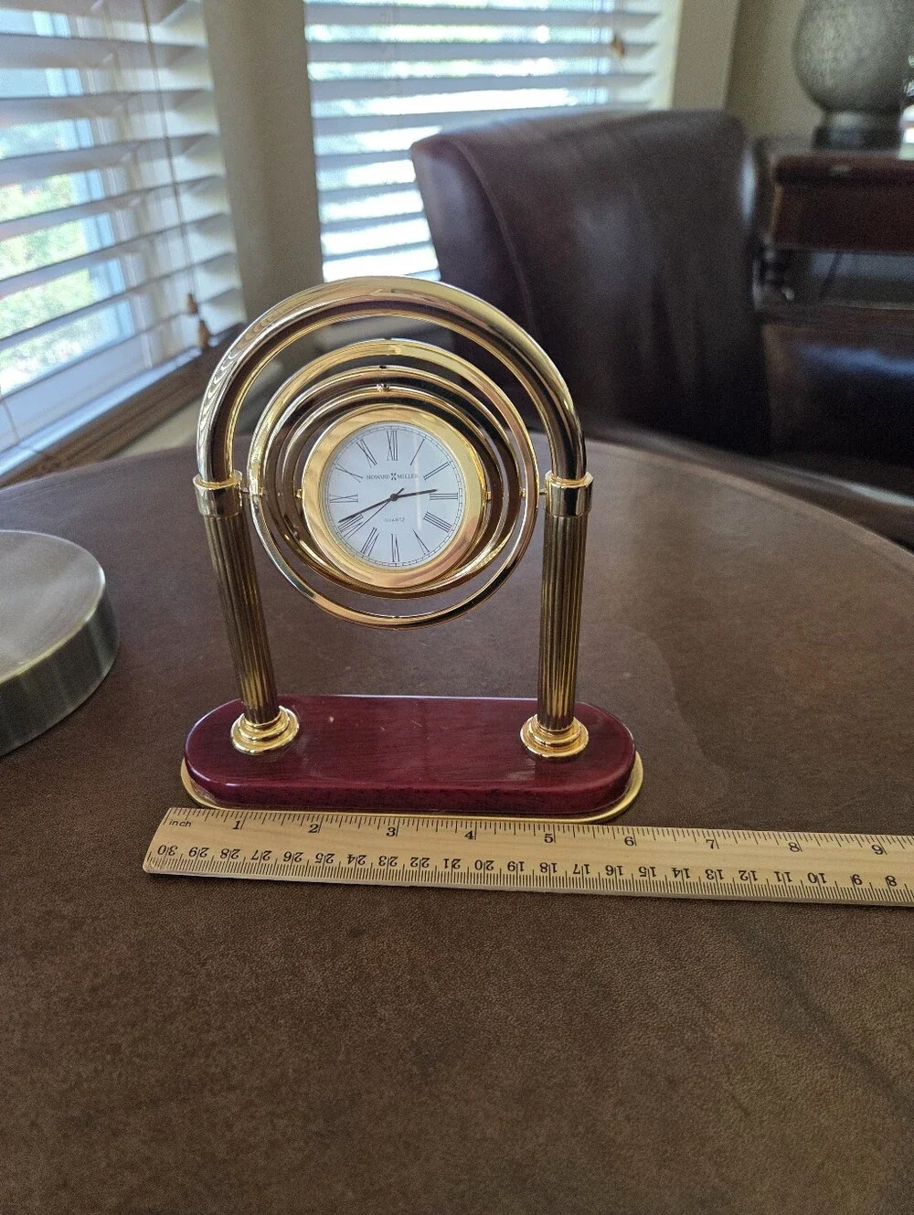Howard Miller Maritime Gimbal Clock With Rosewood Base